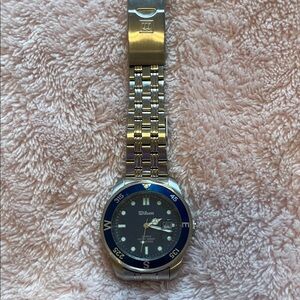 Wilson Men's Watch with Silver and Blue Accents